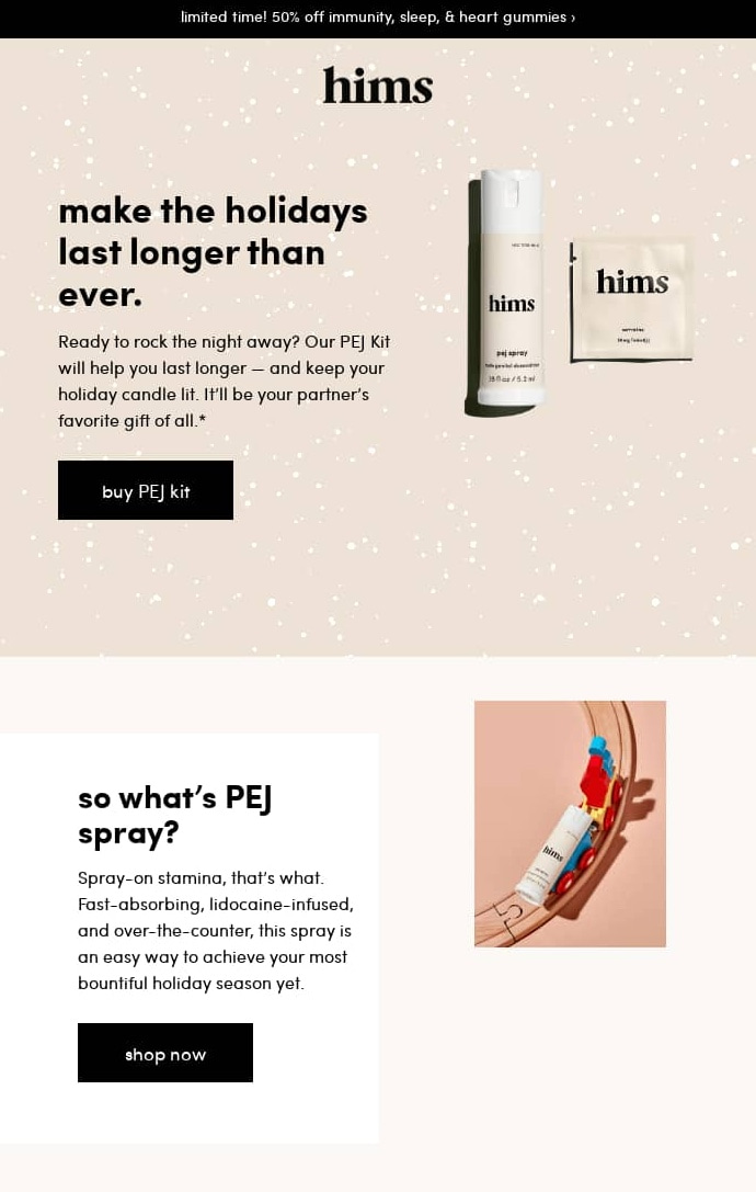 Hims had one of the best Black Friday advertising campaigns.